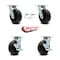 Service Caster 6 Inch Polyolefin Caster Set with Ball Bearings 2 Swivel Lock 2 Brake SCC SCC-30CS620-POB-BSL-2-TLB-2 - alternate 3